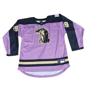 Swag Kings Vegas Golden Knights 49 Del Gandio Purple Hockey Fights Cancer Jersey